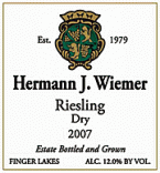Hermann J. Wiemer - Riesling Dry Finger Lakes 2006